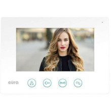 Eura Wideodomofon VDP-42A3 GAMMA Plus, TUYA, balta, Wi-Fi, 2 wejście, czytnik Eura Wideodomofon VDP-42A3 GAMMA Plus, TUYA, balta, Wi-Fi, 2 wejście, czytnik