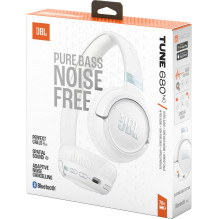 JBL Tune 680NC Bluetooth Belaidės ant ausų ausinės White EU JBL Tune 680NC Bluetooth Belaidės ant ausų ausinės White EU