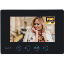 Eura Wideodomofon EURA VDP-90A3 DELTA+ Black 7'', full hd, WiFi,2 wejście, szyfrator, czytnik zbliżeniowy, ahd, tuya Eura Wideodomofon EURA VDP-90A3 DELTA+ Black 7'', full hd, WiFi,2 wejście, szyfrator, czytnik zbliżeniowy, ahd, tuya