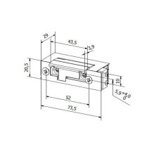 Electric strike BIRA symmetrical ES1-001-KZ 12V AC / DC with lock control Electric strike BIRA symmetrical ES1-001-KZ 12V AC / DC with lock control