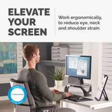Fellowes Monitorstand bis 21" Max.10KG adjustable Black
