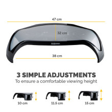 Fellowes Monitorstand bis 21" Max.10KG adjustable Black