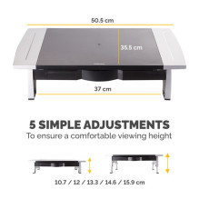 Fellowes Monitoriaus stovas iki 28 colių Max.36KG reguliuojamas juodas Fellowes Monitoriaus stovas iki 28 colių Max.36KG reguliuojamas juodas