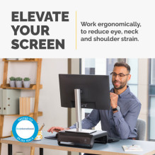 Fellowes Monitor stand Change Max.15KG adjustable Black Fellowes Monitor stand Change Max.15KG adjustable Black