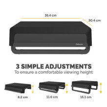 Fellowes Monitor stand Change Max.15KG adjustable Black Fellowes Monitor stand Change Max.15KG adjustable Black