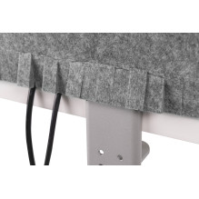 Bakker Tischtrennwand rund o.Acrylfenster_ Gray_Rückseite