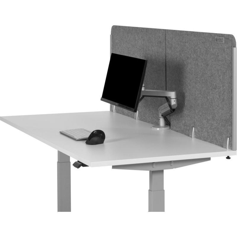 Bakker round table partition without acrylic window, gray back