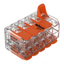 WAGO 221-420 Terminal block with levers max.4qmm 10-Leiter transparent WAGO 221-420 Terminal block with levers max.4qmm 10-Leiter transparent