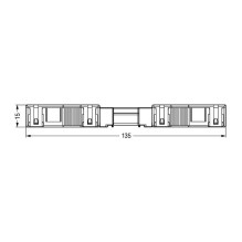 WAGO 770-113 connector, with strain relief housing, 3-polig,schwarz