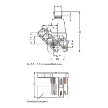 WAGO 267-225 Bushing part, without PE contact, with strain relief plate WAGO 267-225 Bushing part, without PE contact, with strain relief plate