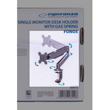 Esperanza ERW019 monitor mount / stand 68.6 cm (27") Desk Black Esperanza ERW019 monitor mount / stand 68.6 cm (27") Desk Black