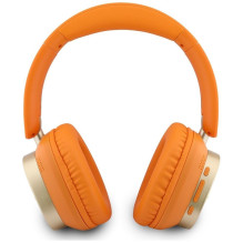 Belaidės ausinės Guess ENC stačiakampės metalinės spalvos, oranžinės spalvos Belaidės ausinės Guess ENC stačiakampės metalinės spalvos, oranžinės spalvos