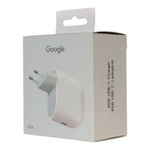 Originalus GOOGLE įkroviklis C tipo PD 45W GA0573 baltas lizdinė plokštelė Originalus GOOGLE įkroviklis C tipo PD 45W GA0573 baltas lizdinė plokštelė