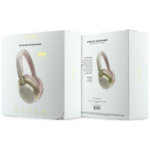 Belaidės ausinės Guess ENC 4G Gold Script Metal rožinės Belaidės ausinės Guess ENC 4G Gold Script Metal rožinės