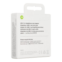 Apple originalus adapteris USB C į 3,5mm MW2Q3ZM / A A2155 lizdinė plokštelė, balta Apple originalus adapteris USB C į 3,5mm MW2Q3ZM / A A2155 lizdinė plokštelė, balta