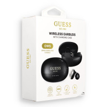 Belaidės ausinės OWS Guess Metalinės Finish Galvanizuotos dalys Classic Logo juodos Belaidės ausinės OWS Guess Metalinės Finish Galvanizuotos dalys Classic Logo juodos