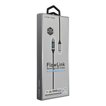 X-ONE FlowLink Running LED data cable - type C to C - 5A max 100W 1,2m black