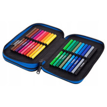 Pencil case CoolPack F066967, 20x13 cm, blue / black / green