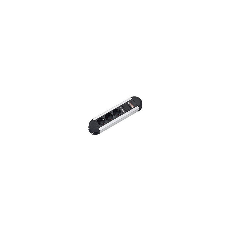 BACHMANN PRIMO power strip 3x safety contact aluminum 1.75m