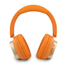 Guess Stačiakampis metalinis raštas Logo ENC belaidės ausinės, oranžinės Guess Stačiakampis metalinis raštas Logo ENC belaidės ausinės, oranžinės