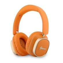 Guess Rectangle Metal Script Logo ENC Wireless Headphone Orange