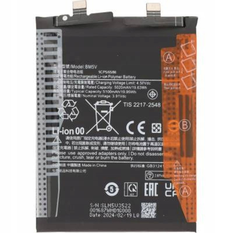 Akumuliatorius originalus Xiaomi Redmi Note 13 Pro 5G / Poco X6 5000mAh BM5V