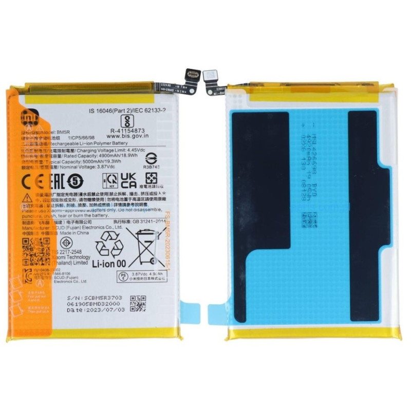 Battery original Xiaomi Redmi 12 4G / 12 5G / Poco M6 Pro 5G 5000mAh BM5R (service pack)