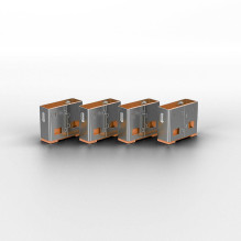 USB JUNGTŲ BLOKUOTUVAI, 4 PAKUOTĖJE / ORANŽINIAI 40453 LINDY