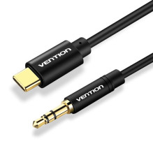 Garso laidas 3,5 mm į USB-C / 1,5 m juodas BGABG VENTION