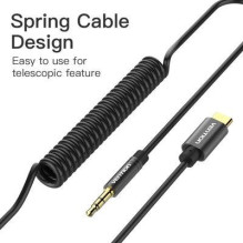 CABLE AUDIO 3.5MM TO USB-C / 1.5M BLACK BGABG VENTION CABLE AUDIO 3.5MM TO USB-C / 1.5M BLACK BGABG VENTION