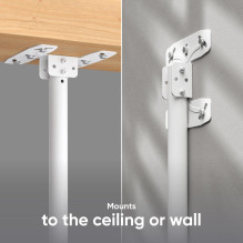TV SET ACC CEILING MOUNT / 32-80" WHITE N1L-W ONKRON