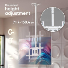 TV SET ACC CEILING MOUNT / 32-80" WHITE N1L-W ONKRON