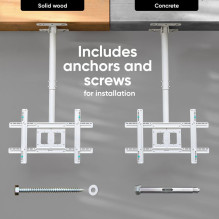 TV SET ACC CEILING MOUNT / 32-80" WHITE N1L-W ONKRON