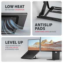 NB ACC STAND 10"-17.3" / ALUMINUM BLACK STND-LAB AXAGON