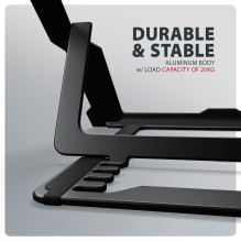 NB ACC STAND 10"-17.3" / ALUMINUM BLACK STND-LAB AXAGON