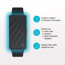 Homedics SS-WB100BL-WW WakeBand, Your Silent Alarm, Blue