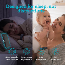 Homedics SS-WB100BL-WW WakeBand, Your Silent Alarm, Blue
