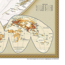 World map National Geographic, antique type, M 1:11,7mln, 193x295 cm World map National Geographic, antique type, M 1:11,7mln, 193x295 cm