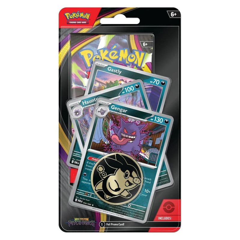 Pokémon Mega Evolution Pitch Black Premium Checklane Blister Gengar papildymas