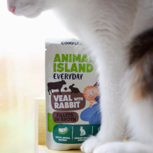ANIMAL ISLAND Veal / Rabbit & Turkey / Tuna Fillets in broth - wet cat food - 4x85g ANIMAL ISLAND Veal / Rabbit & Turkey / Tuna Fillets in broth - wet cat food - 4x85g