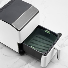 Silicone liner for hot air fryer, dark green, 25 cm