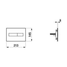 WC FLUSH PLATE INEO HORIZON DUAL FLUSH