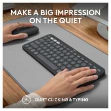„Logitech Pebble 2 Combo“ TONAL grafito spalvos