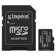 KORTELĖ „Kingston“ 1 TB „microSDXC Canvas Select Plus Gen3“ 150 MB / s A1 kortelė + adapteris KORTELĖ „Kingston“ 1 TB „microSDXC Canvas Select Plus Gen3“ 150 MB / s A1 kortelė + adapteris