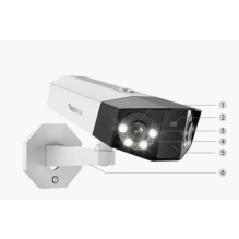Reolink DUO Series P757 16MP IP security camera dual lens, white Reolink DUO Series P757 16MP IP security camera dual lens, white