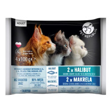 PETREPUBLIC Adult Halibut and mackerel box - wet cat food - 4x100g PETREPUBLIC Adult Halibut and mackerel box - wet cat food - 4x100g