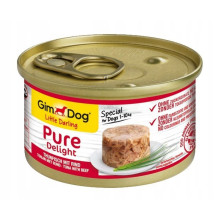 GIMDOG Little Darling Pure Delight Tuna with beef - wet dog food - 85g GIMDOG Little Darling Pure Delight Tuna with beef - wet dog food - 85g
