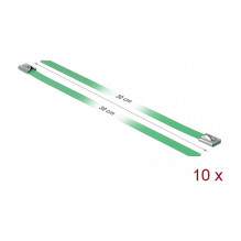 Delock Edelstahlkabelbinder L 300 x B 7,9 mm grün 10 Stück