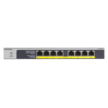 NETGEAR GS108LP Unmanaged Gigabit Ethernet (10 / 100 / 1000) Power over Ethernet (PoE) 1U Black, Grey NETGEAR GS108LP Unmanaged Gigabit Ethernet (10 / 100 / 1000) Power over Ethernet (PoE) 1U Black, Grey