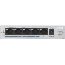 „Zyxel GS1005HP“ nevaldomas gigabito eternetas (10 / 100 / 1000) su maitinimu per eternetą (PoE), sidabrinis „Zyxel GS1005HP“ nevaldomas gigabito eternetas (10 / 100 / 1000) su maitinimu per eternetą (PoE), sidabrinis
